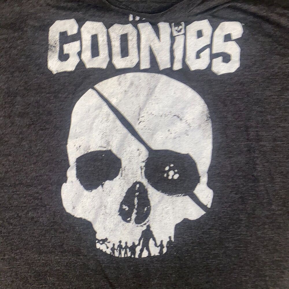 The Goonies Shirt Large L Ripple Junction Charcoal Grey Skull Graphic Tee Retro